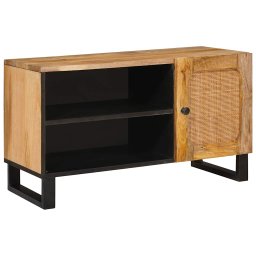 Cabinet TV cu usa Maro 80 x 33 x 46 cm Lemn de mango solid GartenMobel Dekor