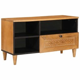 Unitati TV cu sertar Maro deschis 80 x 33 x 46 cm Lemn compozit GartenMobel Dekor