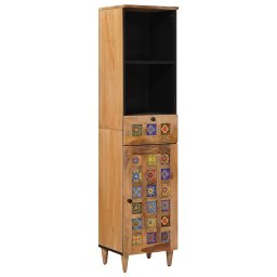 Dulap de Baie natural 38 x 33 x 160 cm Lemn de mango solid GartenMobel Dekor