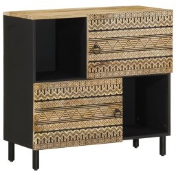 Dulap, 80x33,5x75 cm, lemn masiv de mango brut GartenMobel Dekor