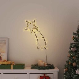 Lumini Craciun Silueta stea cazatoare 80 LED-uri alb cald GartenMobel Dekor