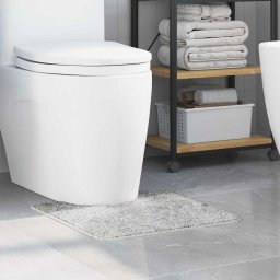 Covoras baie WC antiderapant gri 50x50 cm, baza latex, vidaXL