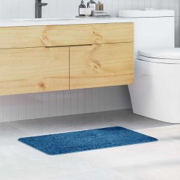 Covor de baie antiderapant albastru 50x80 cm, PP, baza latex