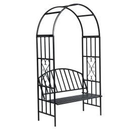 Pergola de trandafiri pentru gradina cu bancheta GartenMobel Dekor