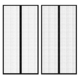 Perdea anti insecte cu benzi scai, 210 x 100 cm, 2 buc, negru GartenMobel Dekor