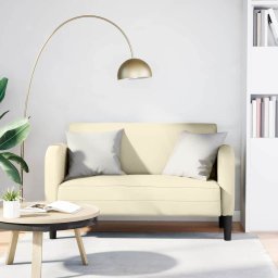 Canapea Loveseat crem 110 cm piele artificiala GartenMobel Dekor