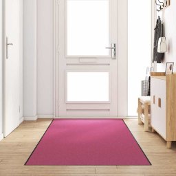 Covoras de intrare Roz si Negru 120 x 400 cm Poliamida si PVC GartenMobel Dekor