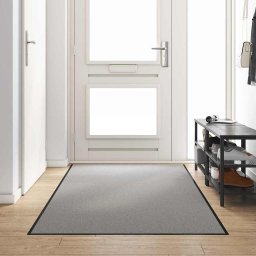 Covoras de intrare Gri si negru 120 x 250 cm 100% Poliamida GartenMobel Dekor