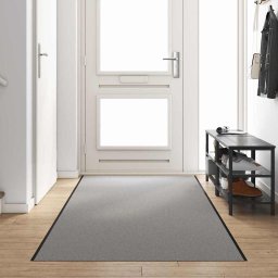 Covoras de intrare Gri si negru 120 x 400 cm 100% Poliamida GartenMobel Dekor
