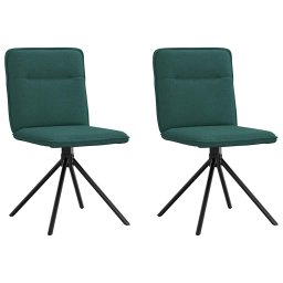 Scaune de bucatarie, 2 buc., verde închis, material textil GartenMobel Dekor