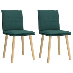 Scaune de bucatarie, 2 buc., verde închis, material textil GartenMobel Dekor