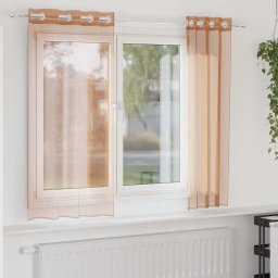 Perdele Voile cu Oelii 2 buc Teracota GartenMobel Dekor