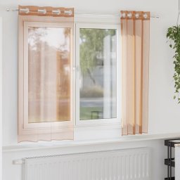 Perdele Voile cu Oelii 2 buc Teracota GartenMobel Dekor