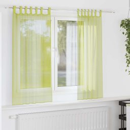 Perdele din voile cu tabla 2 buc Verde mar GartenMobel Dekor