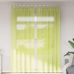 Perdele din voile cu tabla 2 buc Verde mar GartenMobel Dekor