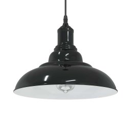 Lampa suspendata reglabila pe înaltime E27 negru lucios metal GartenMobel Dekor