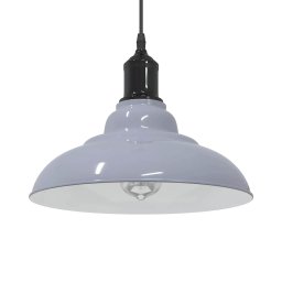 Lampa suspendata reglabila pe înaltime E27 gri lucios metal GartenMobel Dekor
