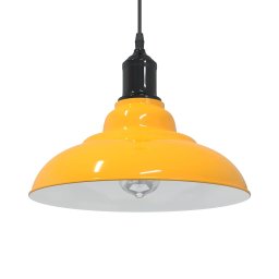 Lampa suspendata reglabila pe înaltime E27 Galben lucios Metal GartenMobel Dekor