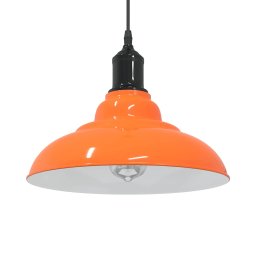Lampa suspendata reglabila înaltime E27 Portocaliu lucios Metal GartenMobel Dekor