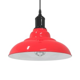 Lampa suspendata reglabila pe înaltime E27 rosu lucios metal GartenMobel Dekor