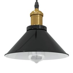 Lampa suspendata reglabila pe înaltime E27 negru lucios metal GartenMobel Dekor