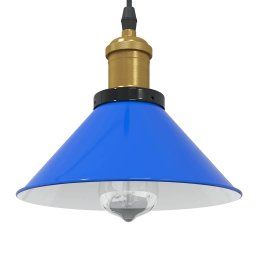 Lampa suspendata reglabila înaltime E27 albastru închis lucios GartenMobel Dekor