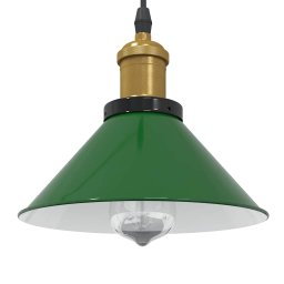 Lampa suspendata reglabila pe înaltime E27 verde lucios metal GartenMobel Dekor