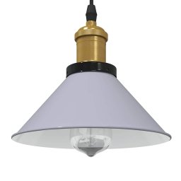 Lampa suspendata reglabila pe înaltime E27 gri lucios metal GartenMobel Dekor