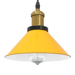 Lampa suspendata reglabila pe înaltime E27 Galben lucios Metal GartenMobel Dekor
