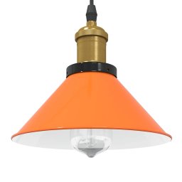 Lampa suspendata reglabila înaltime E27 Portocaliu lucios Metal GartenMobel Dekor
