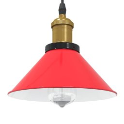 Lampa suspendata reglabila pe înaltime E27 rosu lucios metal GartenMobel Dekor