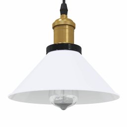 Lampa suspendata reglabila pe înaltime E27 alb lucios metal GartenMobel Dekor