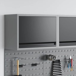 Dulap pentru unelte cu depozitare Negru si Gri 50 x 25 x 35 cm GartenMobel Dekor