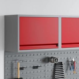 Dulap pentru unelte cu depozitare Rosu si gri 50 x 25 x 35 cm GartenMobel Dekor
