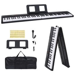 Tastatura electrica pian cu 88 taste cu suport muzica pliabila GartenMobel Dekor