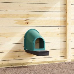 Cuiburi pentru gaini, montate pe perete, 4 buc., verde închis, plastic GartenMobel Dekor