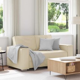 Canapea pentru doua persoane Crem 160 cm Piele artificiala GartenMobel Dekor