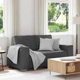 Canapea pentru doua persoane Gri 160 cm Piele artificiala GartenMobel Dekor