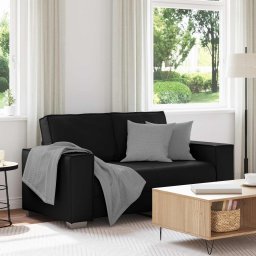 Canapea pentru doua persoane Negru 160 cm Piele artificiala GartenMobel Dekor