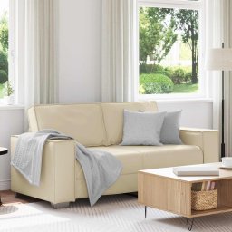 Canapea pentru doua persoane Crem 180 cm Piele artificiala GartenMobel Dekor