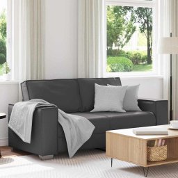 Canapea pentru doua persoane Gri 180 cm Piele artificiala GartenMobel Dekor