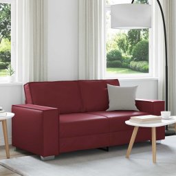 Canapea pentru doua persoane Rosu Vin 180 cm Piele artificiala GartenMobel Dekor