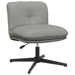 Scaun de birou pivotant, gri deschis, material textil GartenMobel Dekor