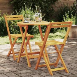Set de masa pentru gradina cu perna 3 pcs Ulei Natural GartenMobel Dekor