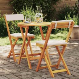 Set de masa pentru gradina cu perna 3 pcs Ulei Natural GartenMobel Dekor
