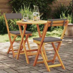 Set de masa pentru gradina cu perna 3 pcs Ulei Natural GartenMobel Dekor