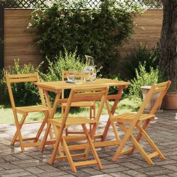 Set bistro 5 pcs Ulei Natural Lemn Solid de Acacia GartenMobel Dekor