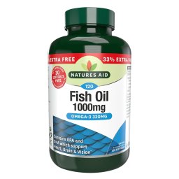 PROMO NaturesAid Omega 3 Ulei de Peste 1000mg 120 capsule