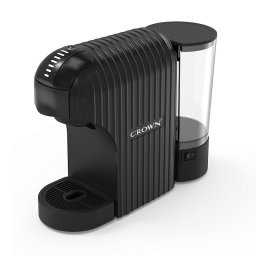 Espressor cu capsule 7in1 Crown CCM-1530B, 1400 W, 20 bar, 0.9 L, 7 adaptoare, Indicatoare LED, Controlul lungimii cafelei, Negru