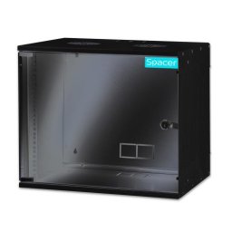 Rack SPACER SPCW-9U-BK wall-mounted, 19inch, 9U, Black